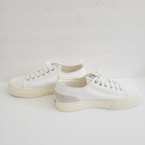 NEW Sam Edelman Sonia White Platform Canvas Sneakers Size 7.5 - Picture 2 of 7